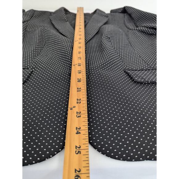 Talbots Womens Black Polka-dot Blazer Size‎ 12 Wool Blend Career Office Corpcore - Picture 9 of 9